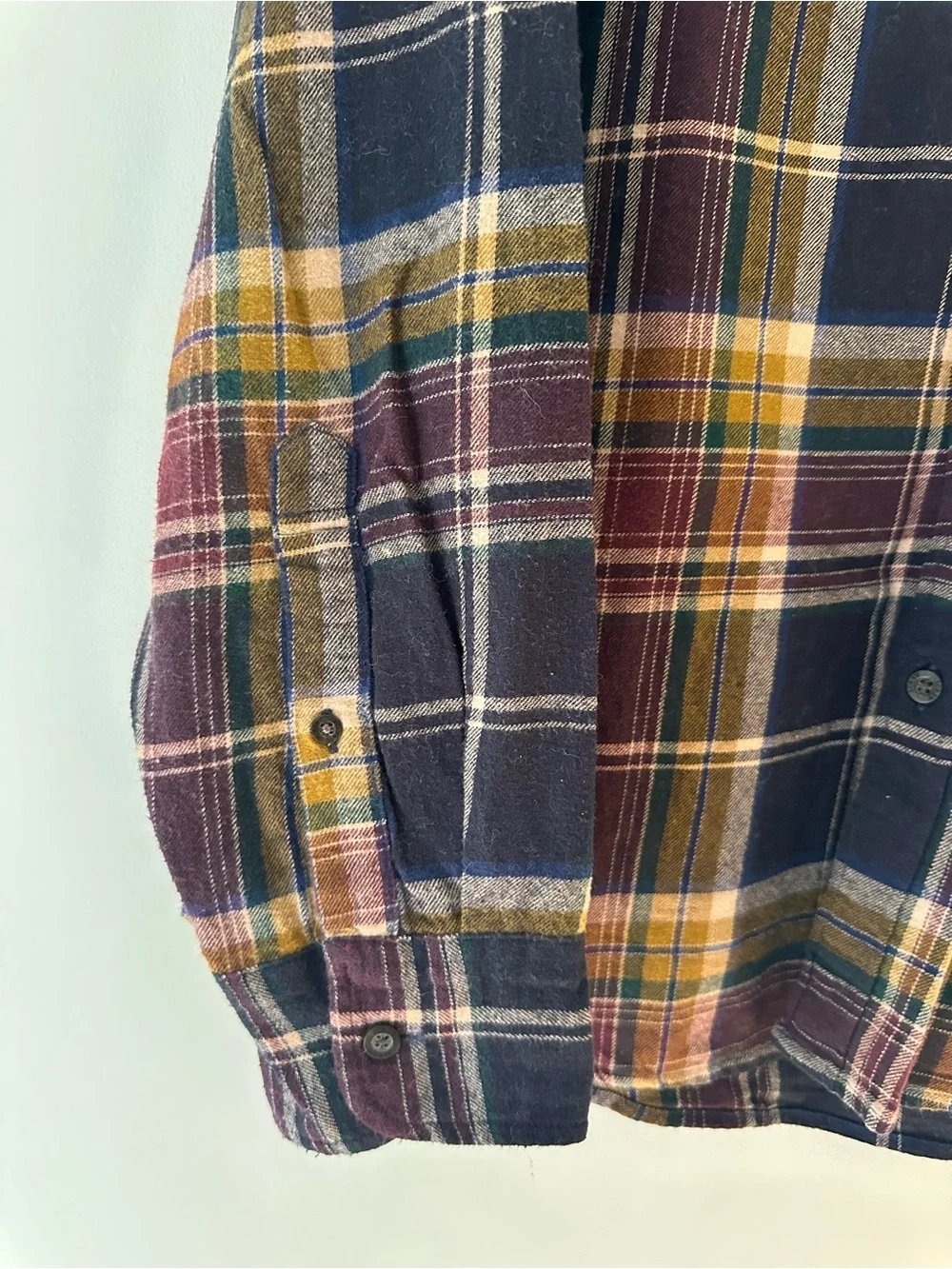 J.Crew Men’s Classic Plaid Flannel Button Down Shirt Size Large 100% Cotton